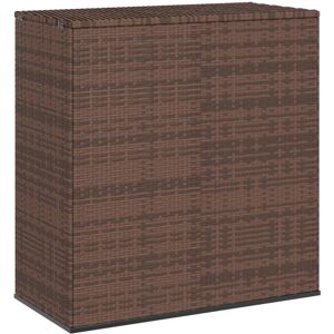 vidaXL hyndeboks 100x49x103,5 cm polyrattan brun