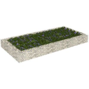 vidaXL gabion-højbed 200x100x20 cm galvaniseret stål