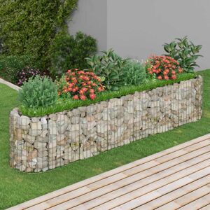 vidaXL gabion-højbed 260x50x50 cm galvaniseret jern