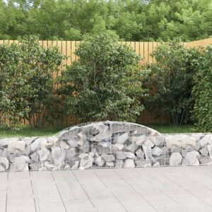 vidaXL buede gabionkurve 3 stk. 300x30x40/60 cm galvaniseret jern