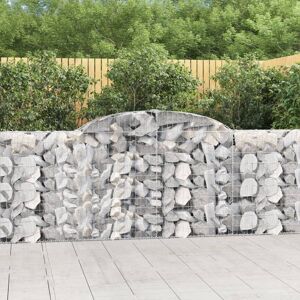 vidaXL buede gabionkurve 25 stk. 300x30x100/120 cm galvaniseret jern