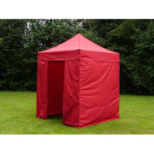 Dancover Foldetelt Flextents Easy Up Pavillon Pro 2x2m Rød, Inkl. 4 Sider