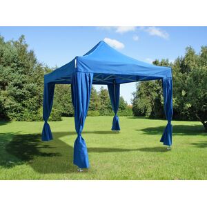 Dancover Foldetelt Flextents Easy Up Pavillon Pro 3x3m Blå, Inkl. 4 Pyntegardiner