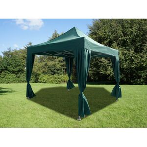 Dancover Foldetelt Flextents Easy Up Pavillon Pro 3x3m Grøn, Inkl. 4 Pyntegardiner