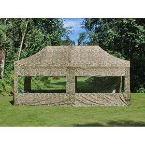 Dancover Foldetelt Flextents Easy Up Pavillon Pro 3x6m Camouflage/militær, Inkl. 6 Sider