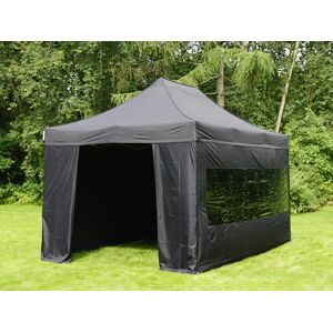 Dancover Foldetelt Flextents Easy Up Pavillon Pro 3x4,5m Sort, Inkl. 4 Sider