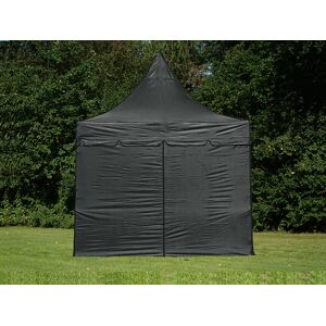 Dancover Foldetelt Flextents Easy Up Pavillon Pro Peak Pagoda 3x3m Sort, Inkl. 4 Sider