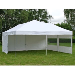 Dancover Foldetelt Flextents Easy Up Pavillon Pro 6x6m Hvid, Inkl. 8 Sider