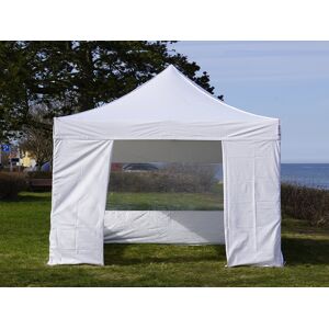 Dancover Foldetelt Flextents Easy Up Pavillon Basic V.3, 4x4m Hvid, Inkl. 4 Sider