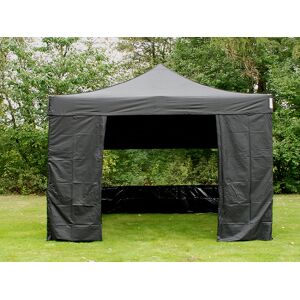 Dancover Foldetelt Flextents Easy Up Pavillon Basic V.3, 4x4m Sort, Inkl. 4 Sider