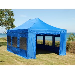 Dancover Foldetelt Flextents Easy Up Pavillon Pro Steel 4x8m Blå, Inkl. 6 Sider