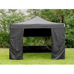 Dancover Foldetelt Flextents Easy Up Pavillon Steel 4x4m Sort, Inkl. 4 Sider