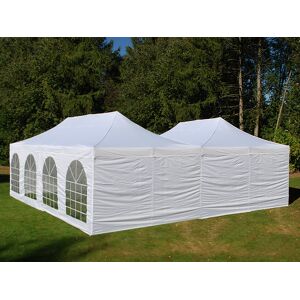 Dancover Foldetelt Flextents Easy Up Pavillon Steel 8x8m Hvid, Inkl. 8 Sider