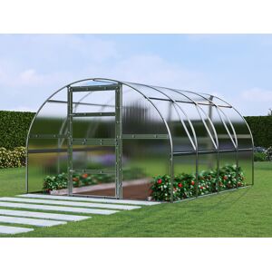 Dancover Drivhus Polycarbonat Titan Arch 280, 12m², 3x4m, Sølv