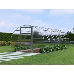 Dancover Drivhus Polycarbonat Titan Arch 280, 18m², 3x6m, Sølv