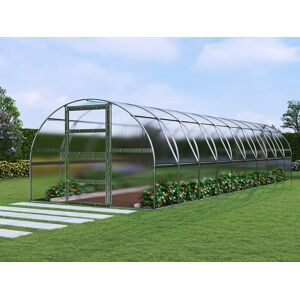 Dancover Drivhus Polycarbonat Titan Arch 280, 30m², 3x10m, Sølv