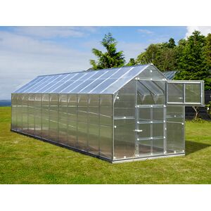 Dancover Drivhus Polycarbonat Titan Classic 480, 14,4m², 2,35x6,12m, Sølv