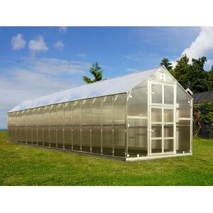 Dancover Drivhus Polycarbonat Titan Classic 480, 19,1m², 2,35x8,12m, Sølv