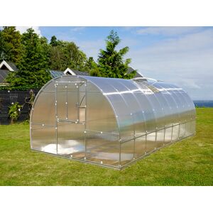 Dancover Drivhus Polycarbonat Titan Arch+ 320, 6m², 3x2m, Sølv