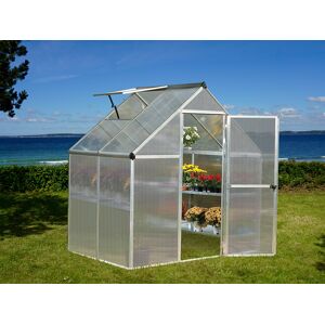 Dancover Drivhus Polycarbonat 2,3m², Palram/canopia, 1,85x1,26x2,08m, Sølv