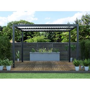 Dancover Bioklimatisk Pergola Pavillon /havepavillon San Pablo, 4x4m, Sort/hvid