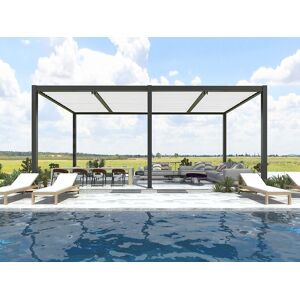 Dancover Bioklimatisk Pergola Pavillon /havepavillon San Pablo, 4x5,8m, Sort/hvid