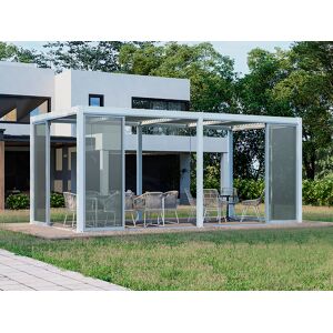 Dancover Bioklimatisk Pergola Pavillon /havepavillon San Pablo Med Skydedøre, 3x5,8m, Hvid