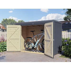 Dancover Redskabsskur Redskabsrum Haveskur/cykelskur I Træ, Bertilo Box Bike, 2,07x1,03x1,43m, Antracit