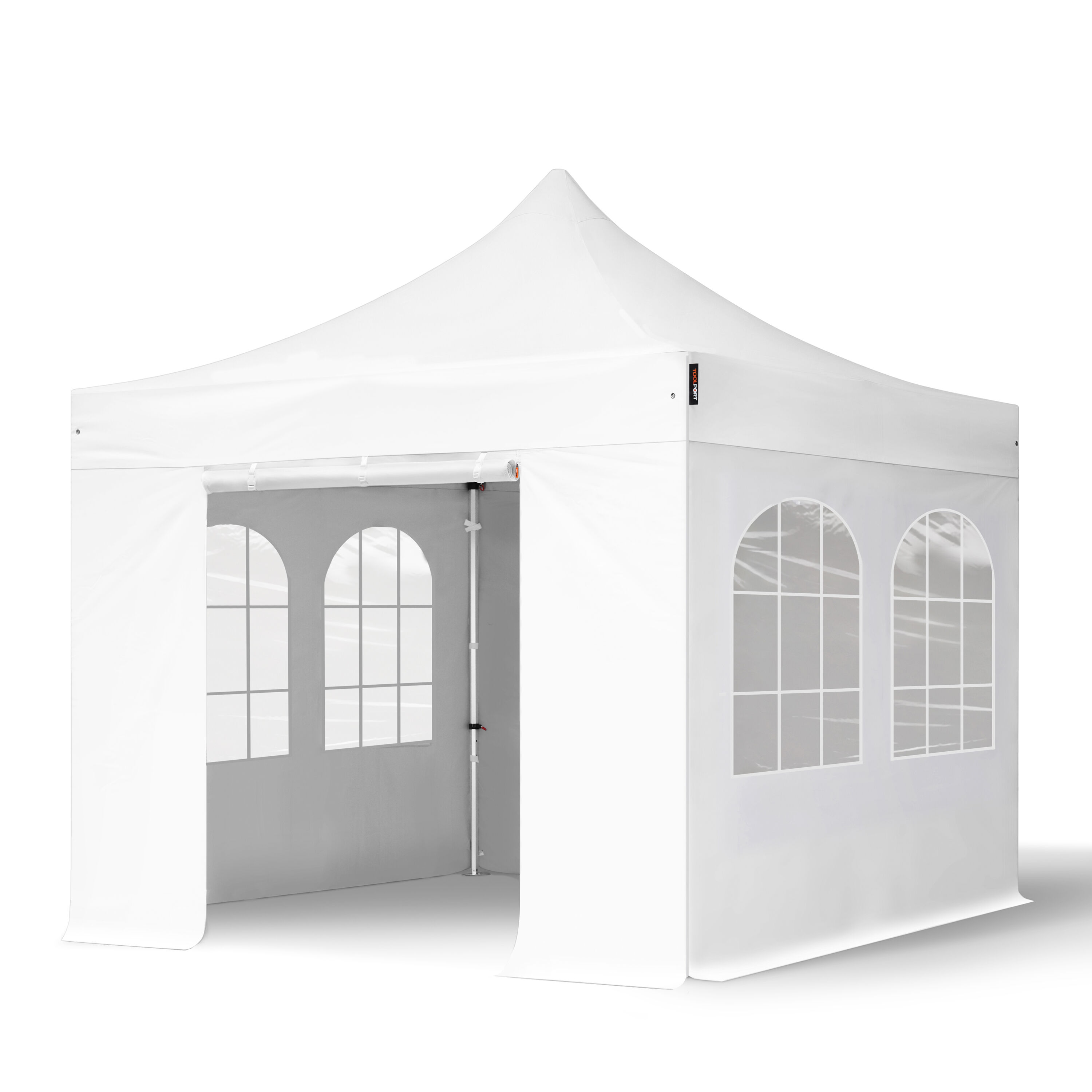 TOOLPORT Easy Up pavillon 3x3m Kvalitetspolyester 400 g/m² hvid 100 % vandtæt Faltzelt, Klappzelt hvid