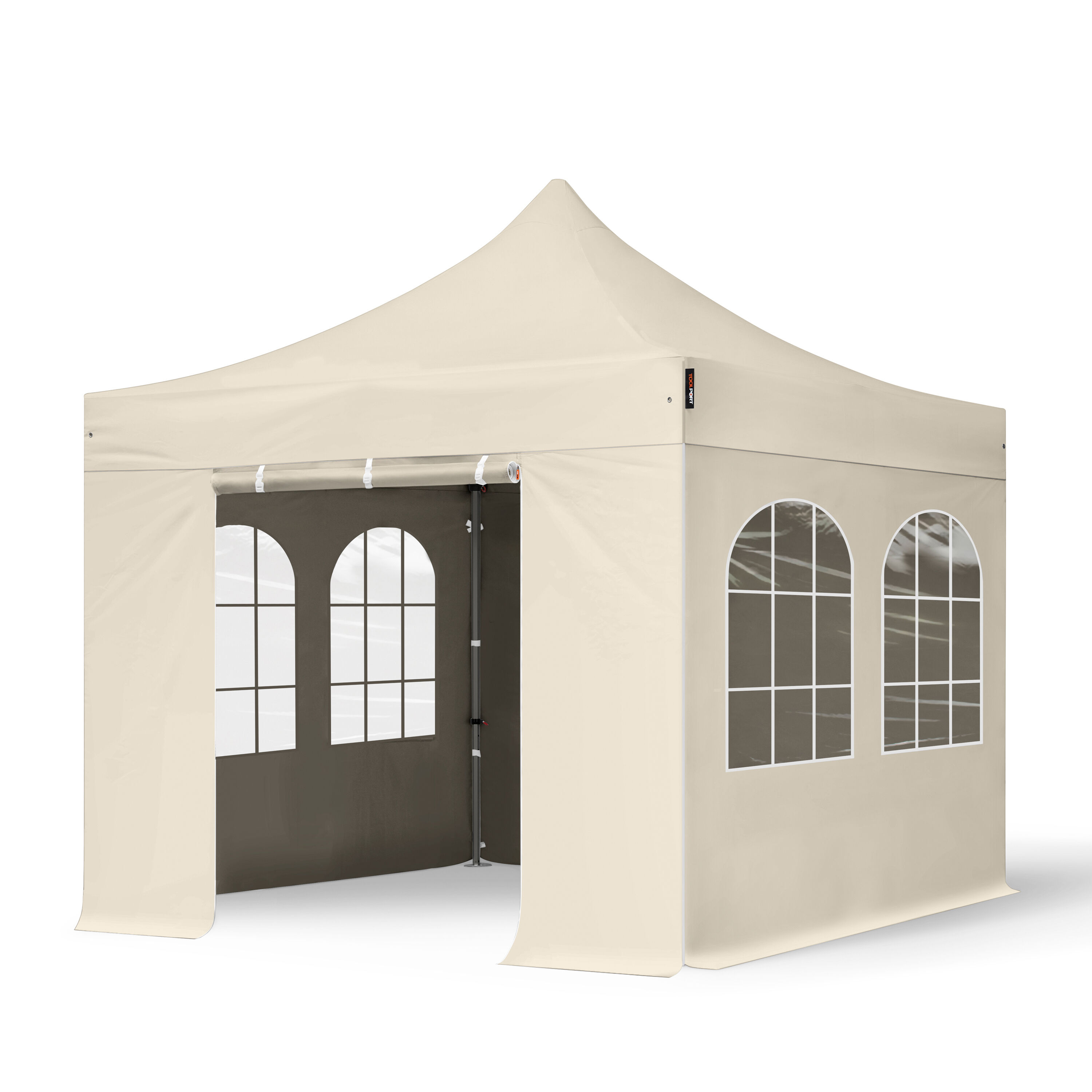 TOOLPORT Easy Up pavillon 3x3m Kvalitetspolyester 350 g/m² creme 100 % vandtæt Faltzelt, Klappzelt creme