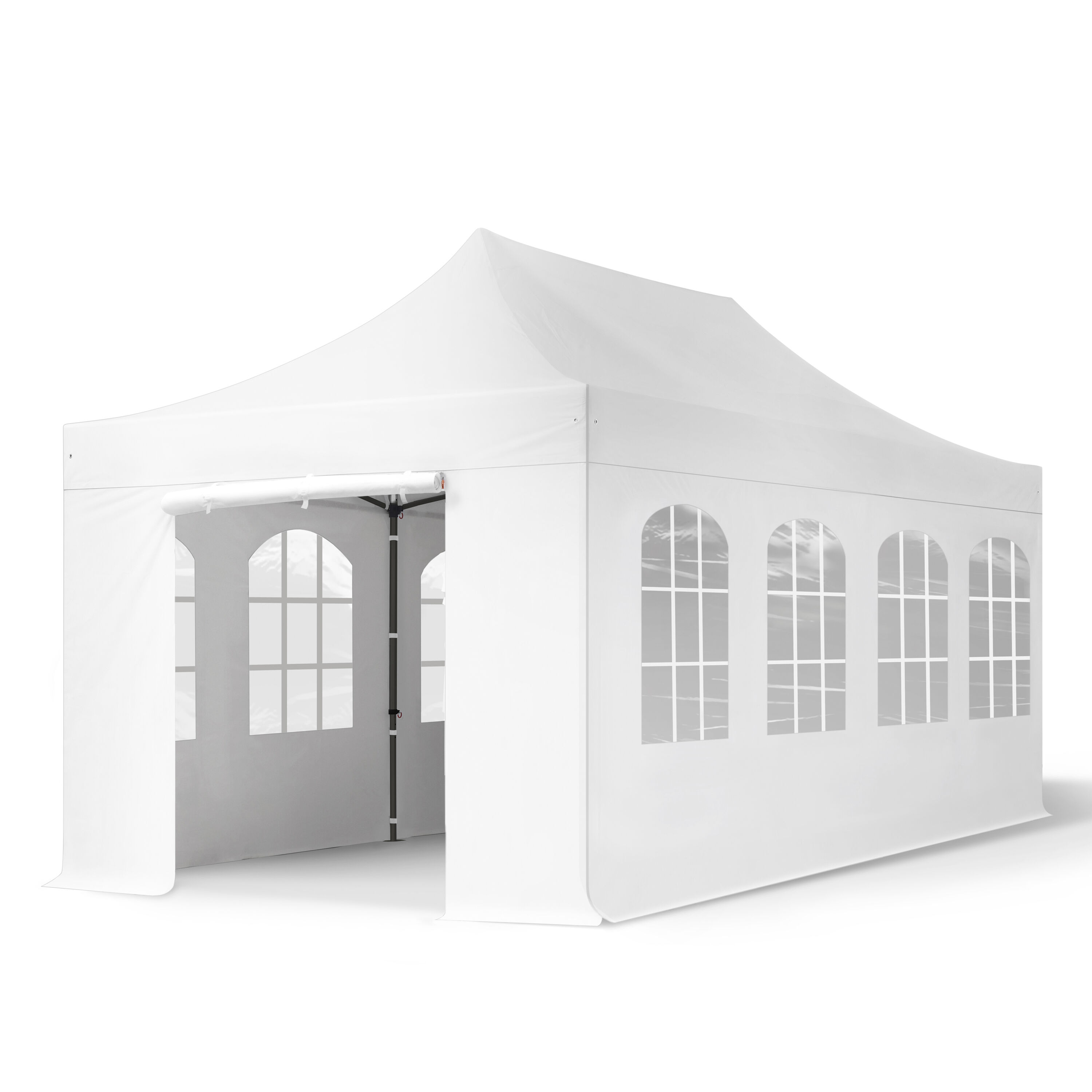 TOOLPORT Easy Up pavillon 3x6m Kvalitetspolyester 350 g/m² hvid 100 % vandtæt Faltzelt, Klappzelt hvid