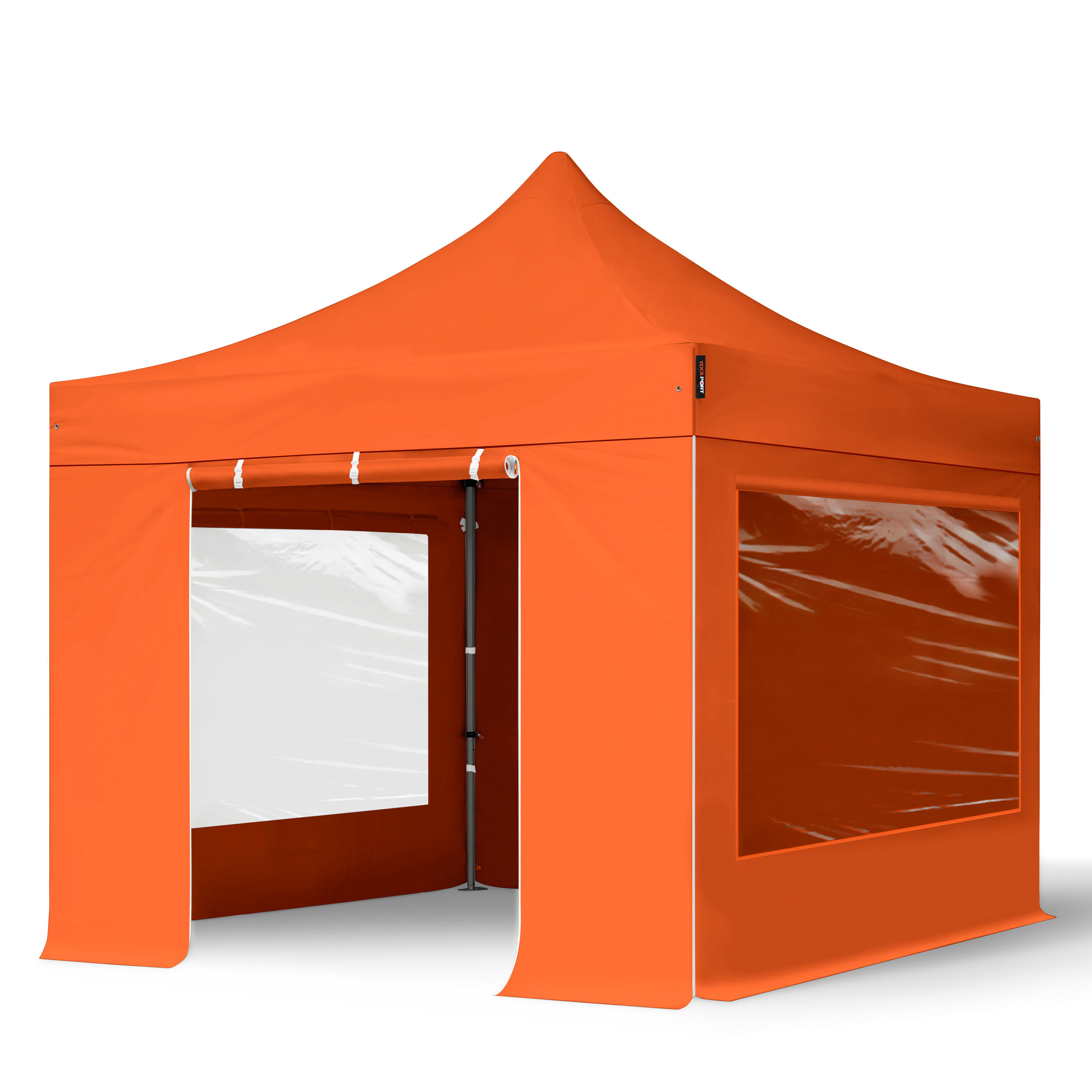 TOOLPORT Easy Up pavillon 3x3m Kvalitetspolyester 350 g/m² orange 100 % vandtæt Faltzelt, Klappzelt orange