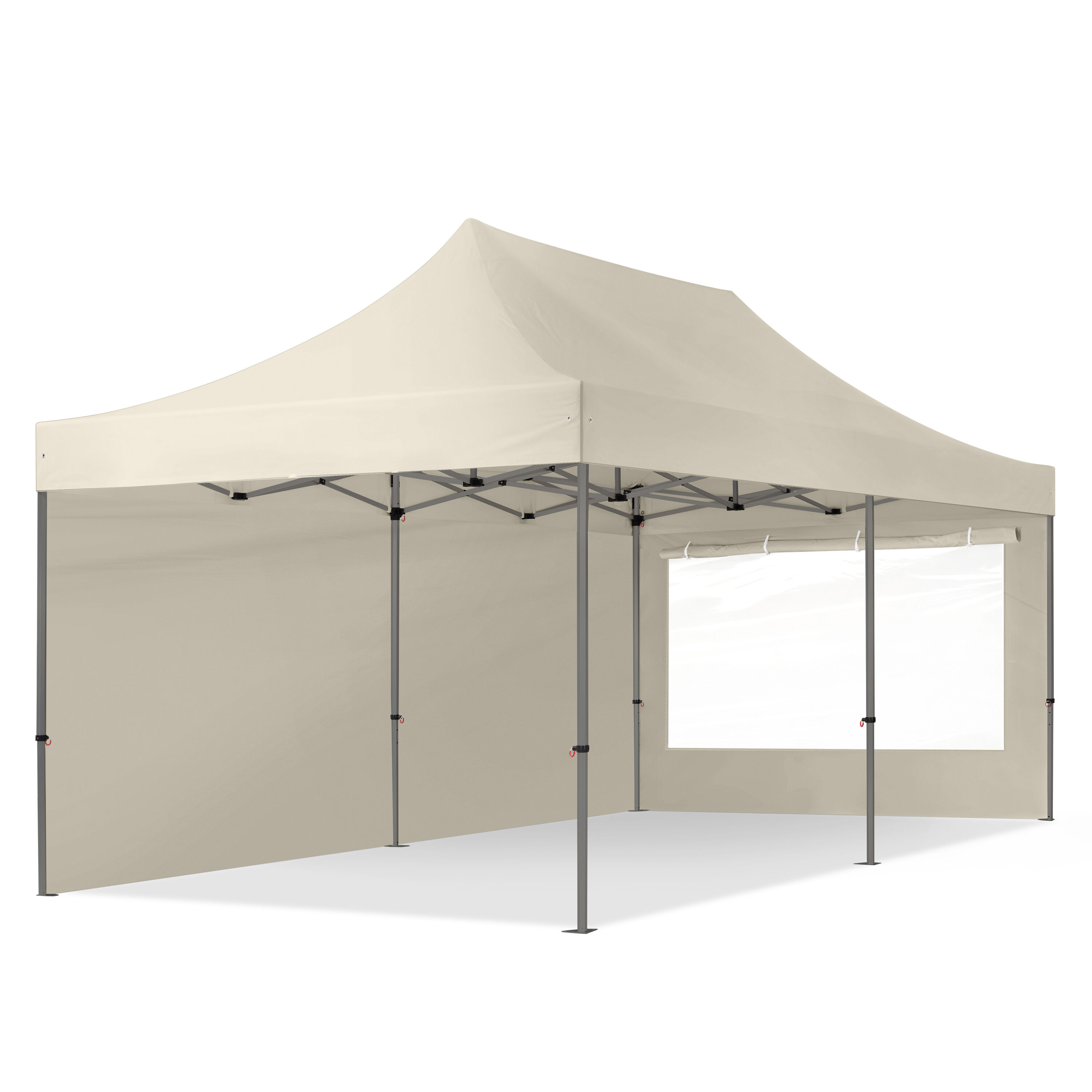 TOOLPORT Easy Up pavillon 3x6m Kvalitetspolyester 350 g/m² creme 100 % vandtæt Faltzelt, Klappzelt creme