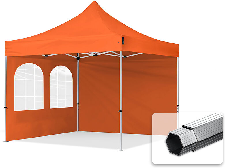 TOOLPORT Easy Up pavillon 3x3m Kvalitetspolyester 400 g/m² orange 100 % vandtæt Faltzelt, Klappzelt orange