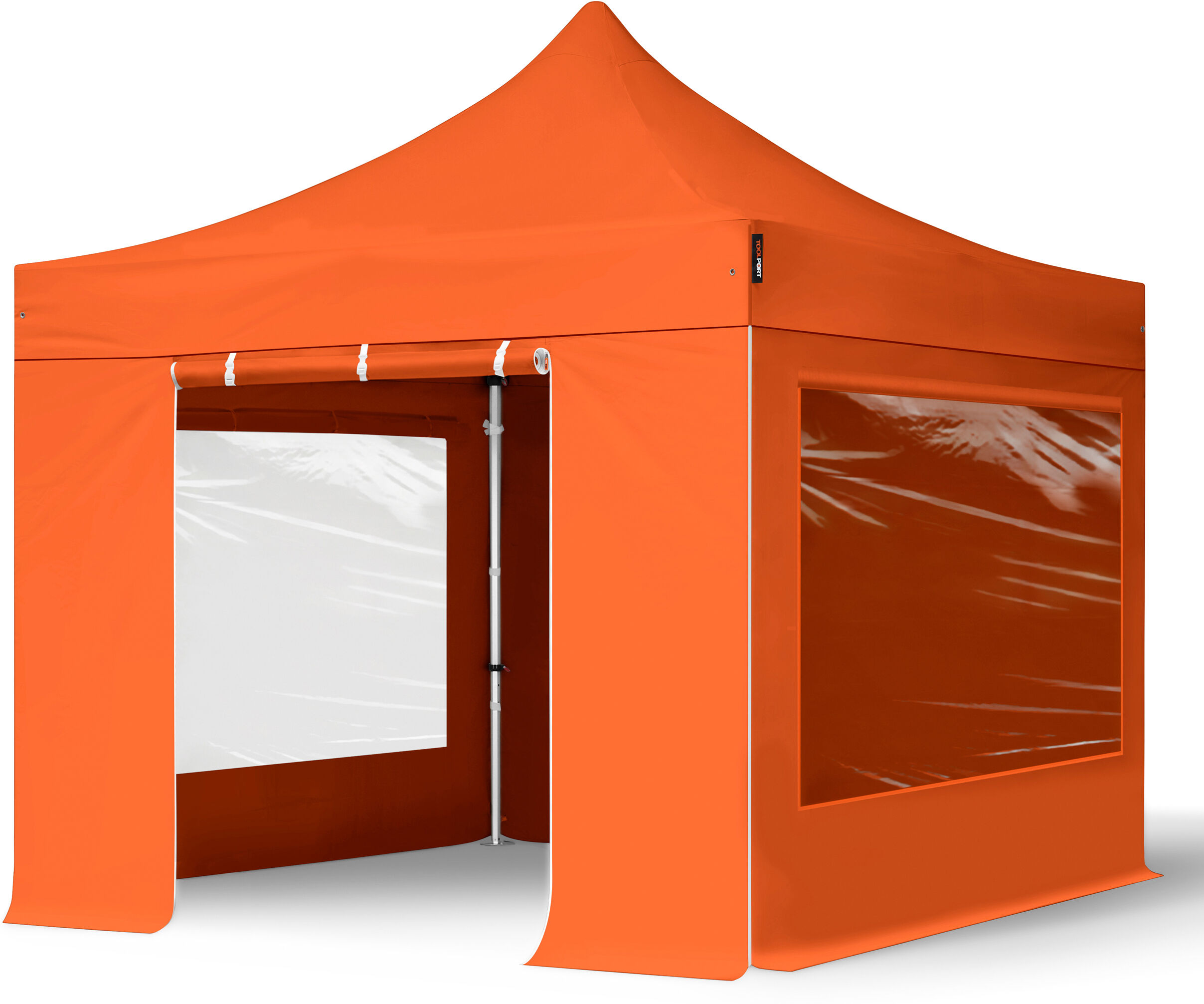 TOOLPORT Easy Up pavillon 3x3m Kvalitetspolyester 400 g/m² orange 100 % vandtæt Faltzelt, Klappzelt orange