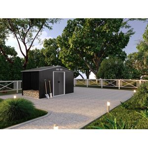EXPERTLAND Caseta de jardín de acero galvanizado gris LERY - 6m²