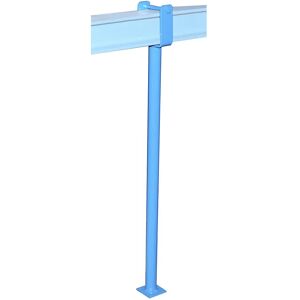 eurokraft pro Soporte para traviesas de apiladoras, L x A x H 121 x 75 x 996 mm, azul luminoso