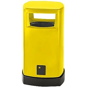 kaiserkraft Colector de residuos de plástico para exteriores, capacidad 80 l, A x H x P 530 x 950 x 530 mm, amarillo