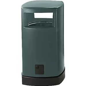 kaiserkraft Colector de residuos de plástico para exteriores, capacidad 120 l, A x H x P 580 x 1050 x 580 mm, verde