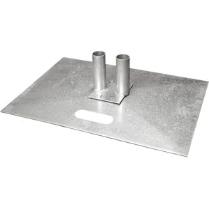 kaiserkraft Placa base de acero galvanizado, para valla trasladable, longitud x anchura 700 x 500 mm