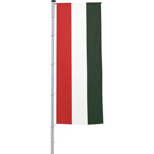 Mannus Bandera con pluma/bandera del país, formato 1,2 x 3 m, Hungría