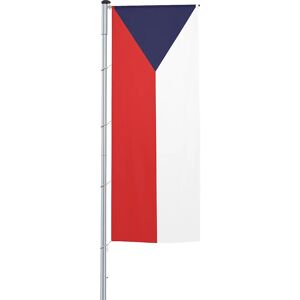 Mannus Bandera con pluma/bandera del país, formato 1,2 x 3 m, República Checa
