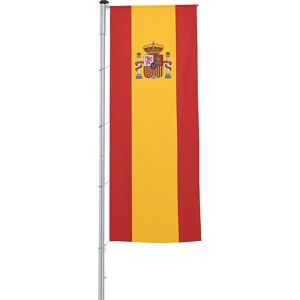 Mannus Bandera con pluma/bandera del país, formato 1,2 x 3 m, España