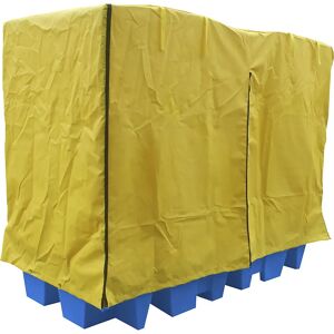 kaiserkraft Cubeta colectora de PE con toldo superior de lona, para 2 IBC/KTC de 1000 litros, capacidad de recogida 1140 l