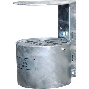 kaiserkraft Cenicero de pared, capacidad 4 l, H x Ø 290 x 200 mm, galvanizado al horno