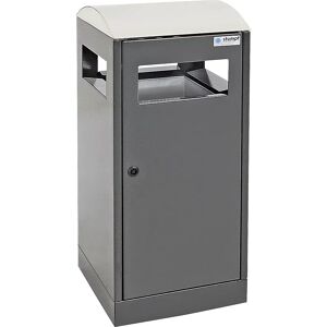 kaiserkraft Colector de residuos para exteriores, capacidad 40 l, A x H x P 350 x 815 x 350 mm, gris antracita