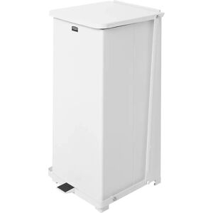 Rubbermaid Cubo de basura con pedal Defenders®, capacidad 49 l, blanco