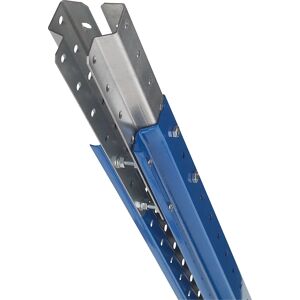 SCHULTE Adaptador, galvanizado, para marcos soporte de A x P 76 x 1100 mm, longitud 600 mm, para anchura de poste de 76 mm