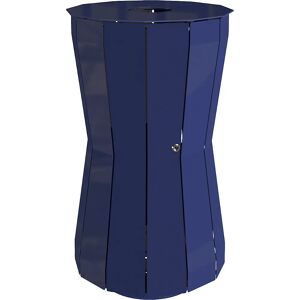 kaiserkraft Recipiente de residuos para exteriores, capacidad 80 l, H x A x P 950 x 550 x 550 mm, azul cobalto