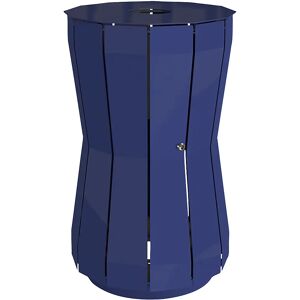 kaiserkraft Recipiente de residuos para exteriores, capacidad 105 l, H x A x P 960 x 605 x 605 mm, azul cobalto